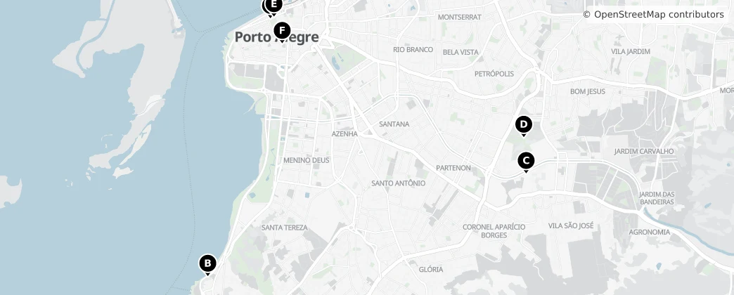 Map of Porto Alegre