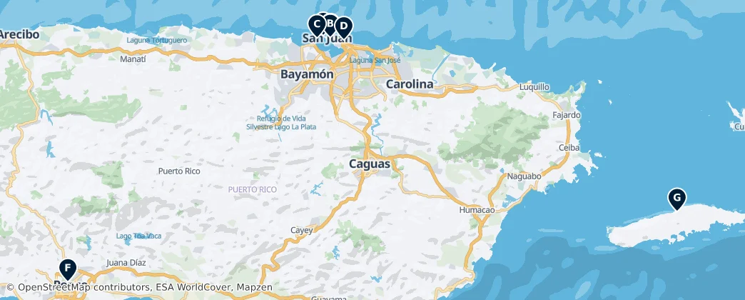 Map of Portoriko
