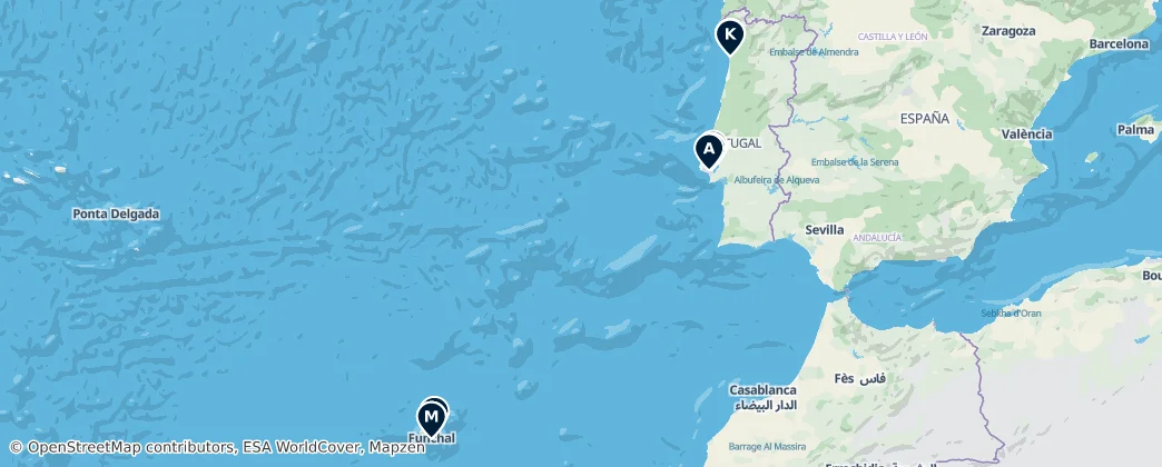 Map of Portugalsko