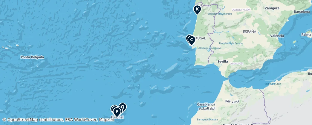 Map of Portugalsko