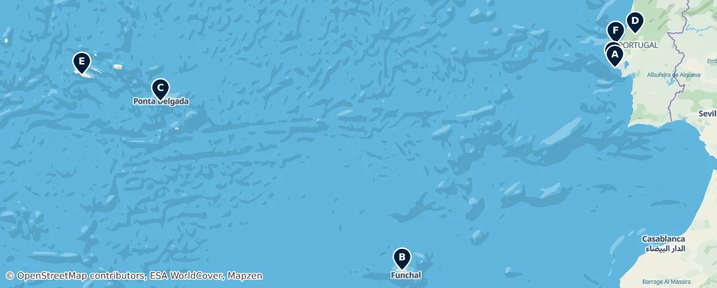 Map of Portugalsko