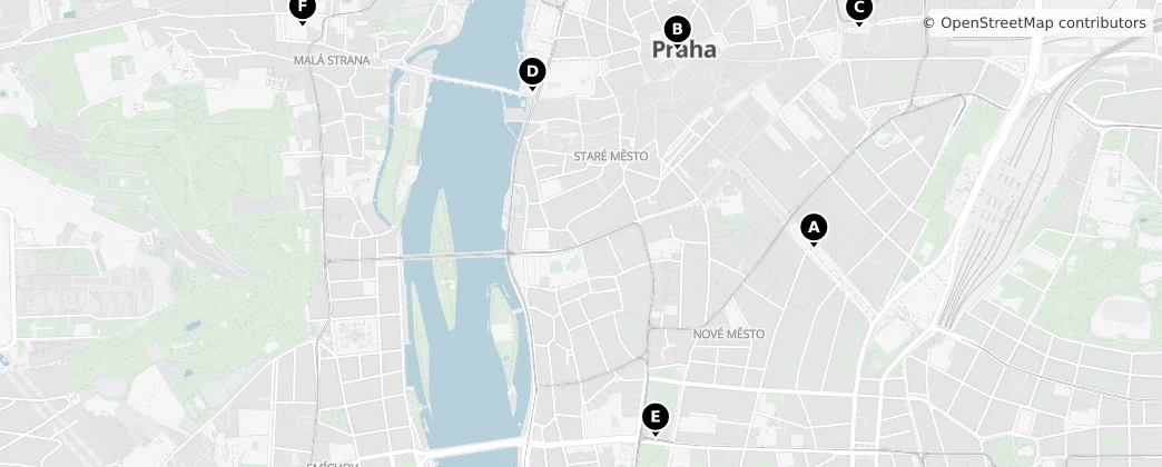 Map of Praha