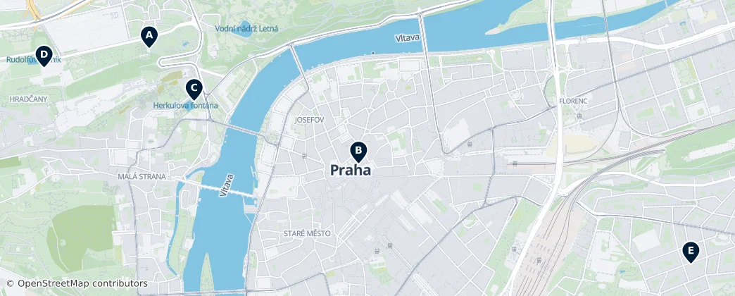 Map of Praha