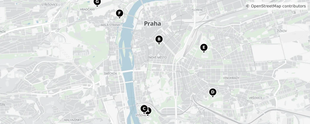 Map of Praha