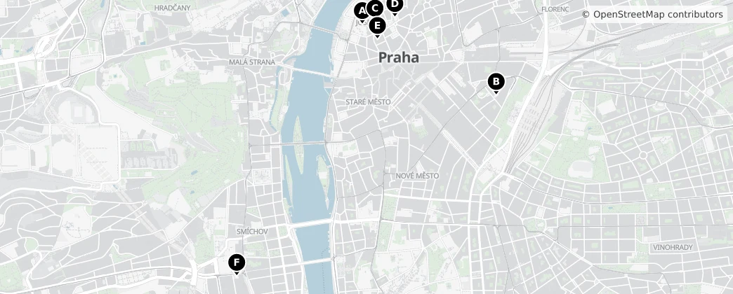 Map of Praha