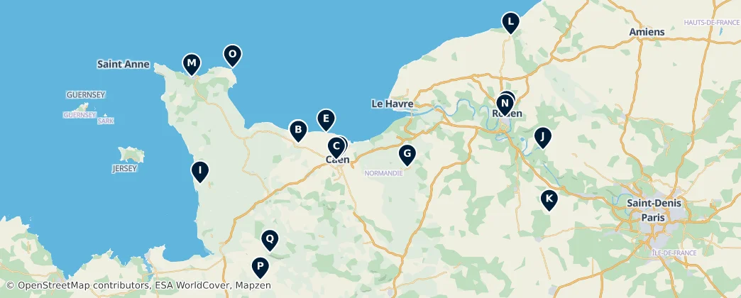Map of Province apostolique de Normandie