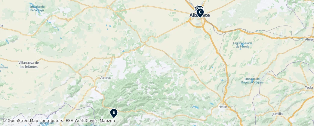 Map of Provincie Albacete