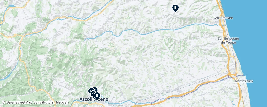 Map of Provincie Ascoli Piceno