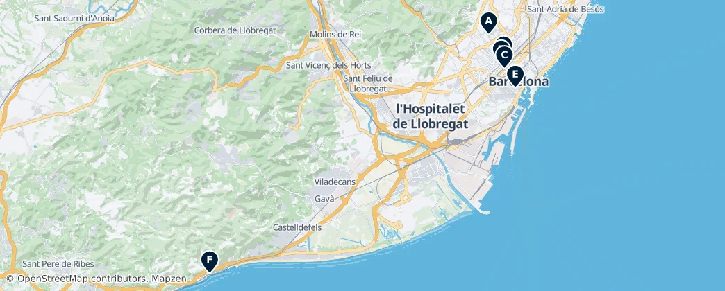 Map of Provincie Barcelona