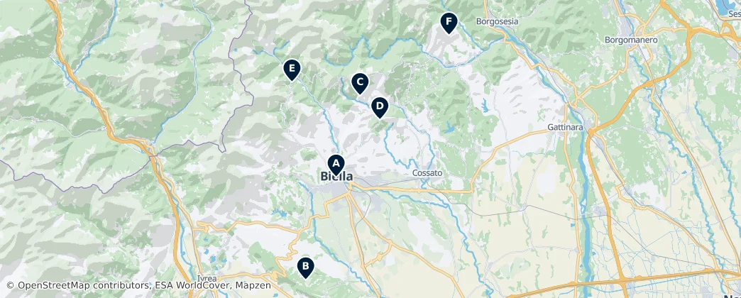 Map of Provincie Biella