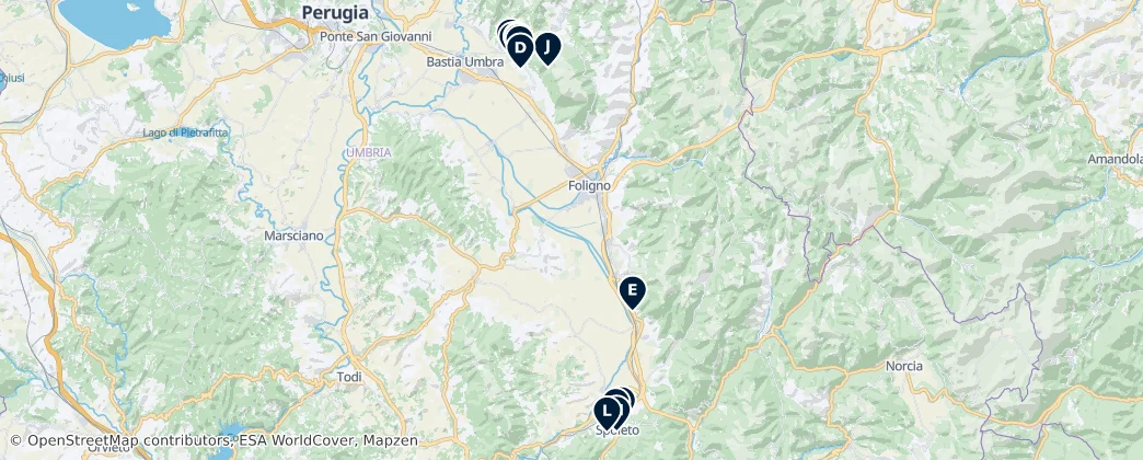 Map of Provincie Perugia
