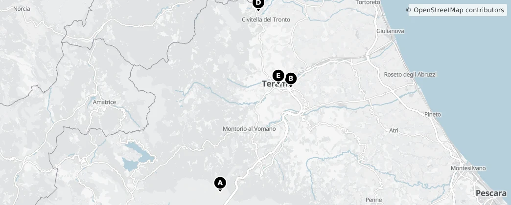 Map of Provincie Teramo