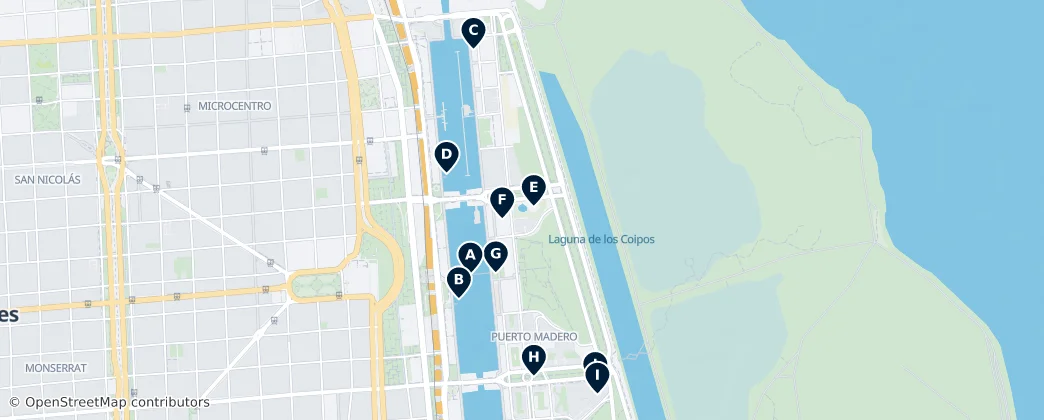 Map of Puerto Madero