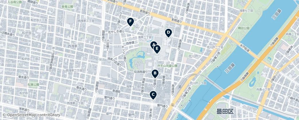 Map of Asakusa