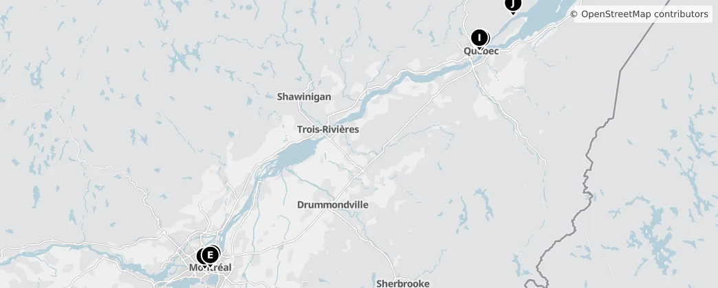 Map of Québec