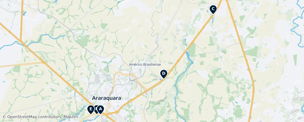 Map of Região Imediata de Araraquara