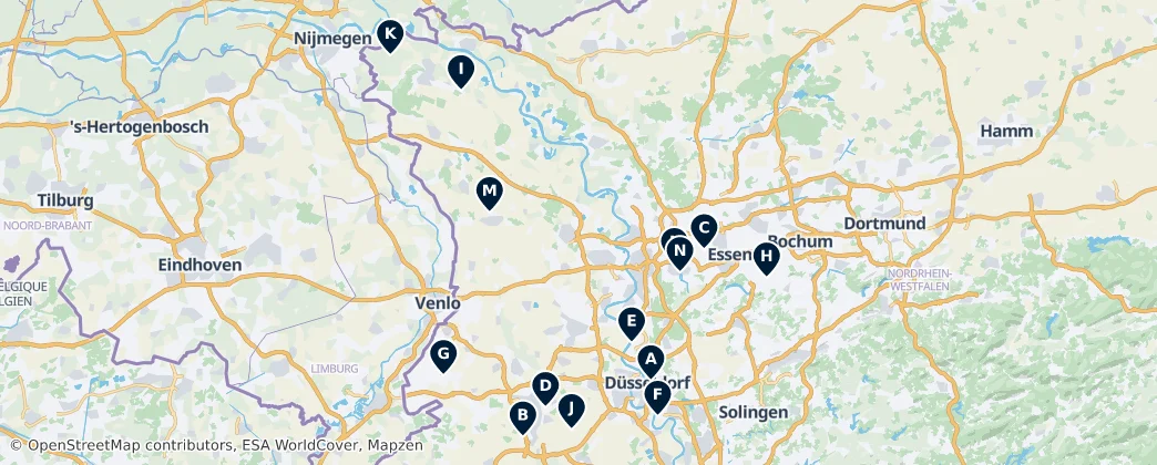 Map of Düsseldorf