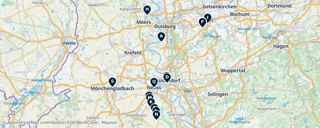 Map of Düsseldorf