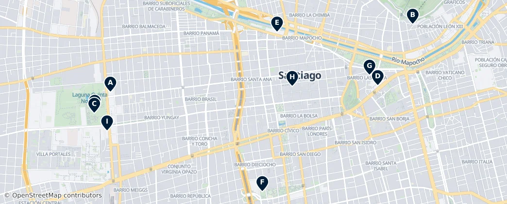 Map of Santiago