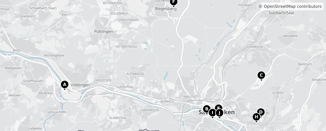 Map of Saarbrücken