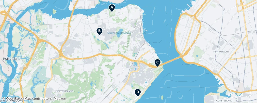 Map of Staten Island