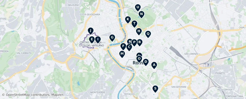 Map of Řím