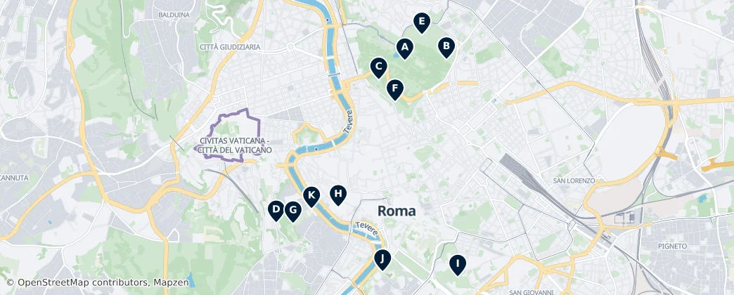 Map of Řím