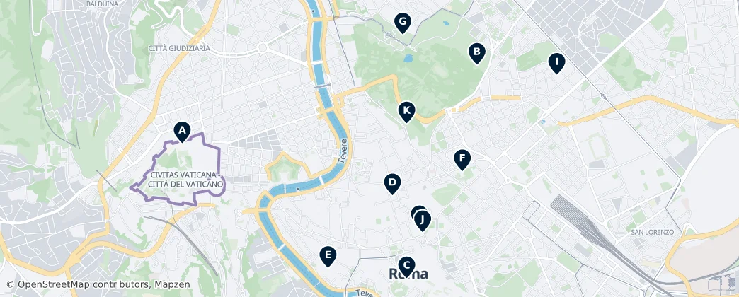 Map of Řím