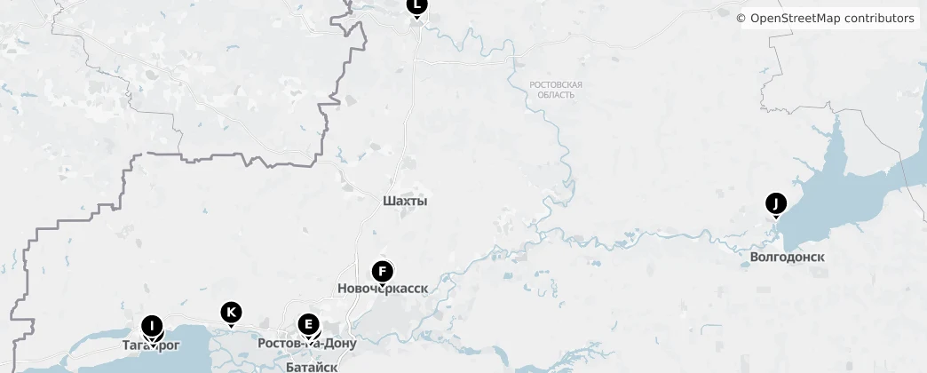 Map of Rostovská oblast
