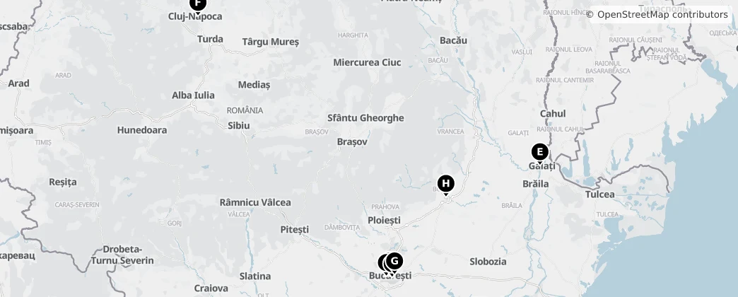 Map of Rumunsko