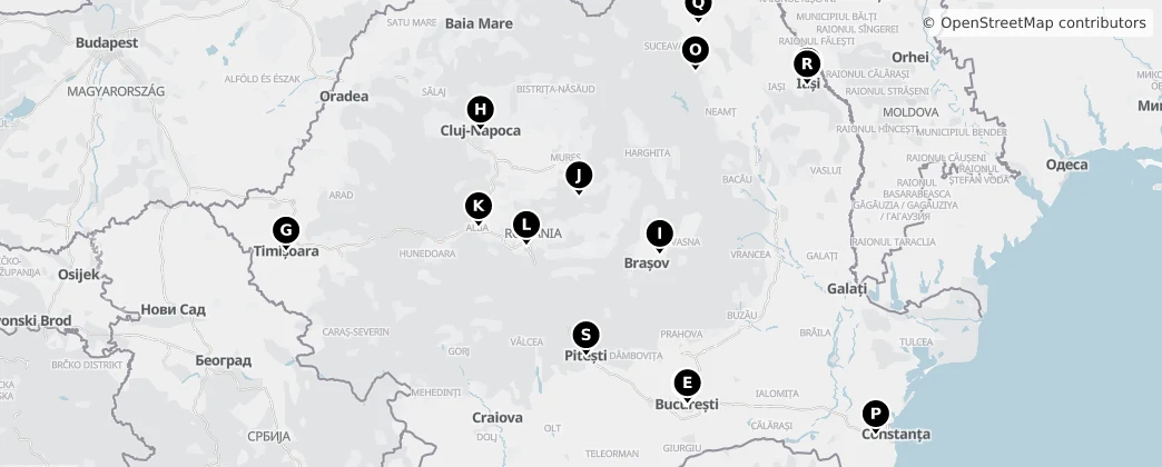 Map of Rumunsko