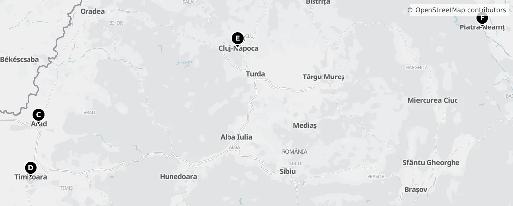 Map of Rumunsko