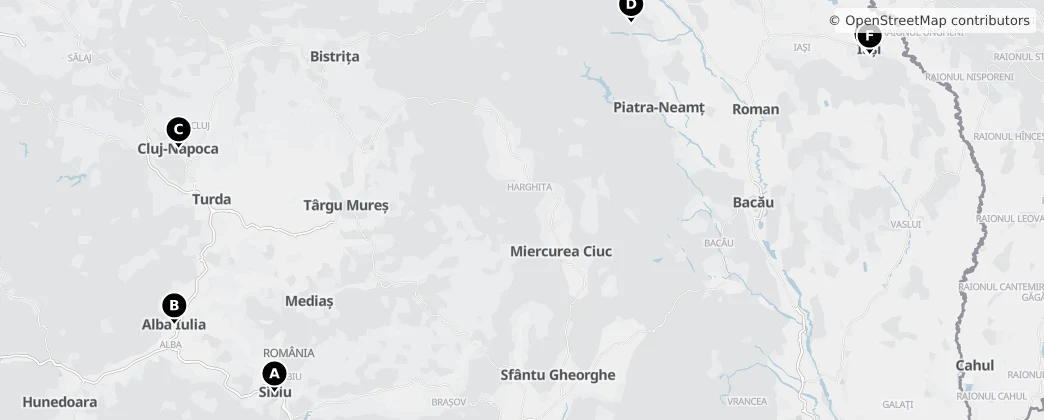 Map of Rumunsko