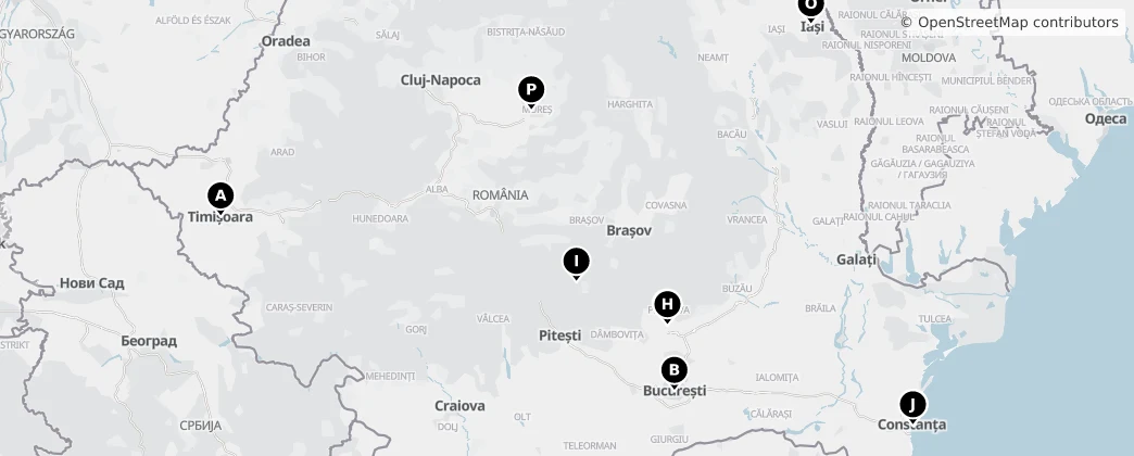 Map of Rumunsko