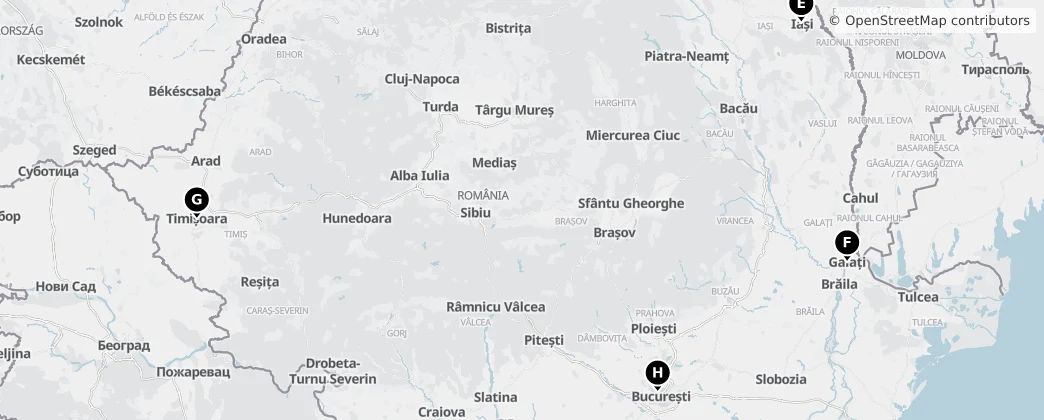 Map of Rumunsko