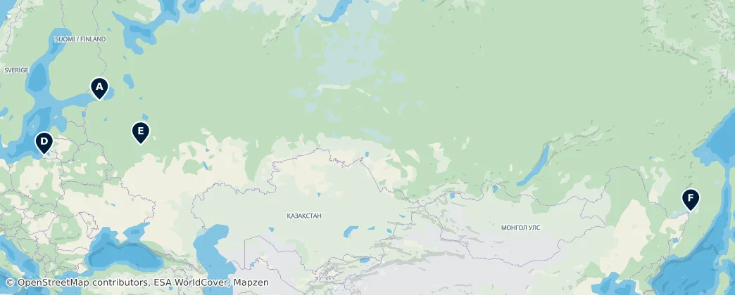 Map of Rusko
