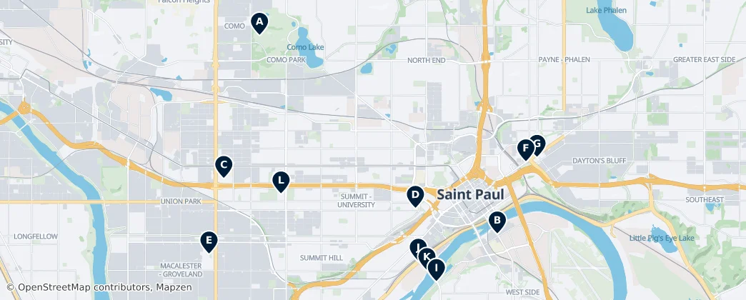 Map of Saint Paul