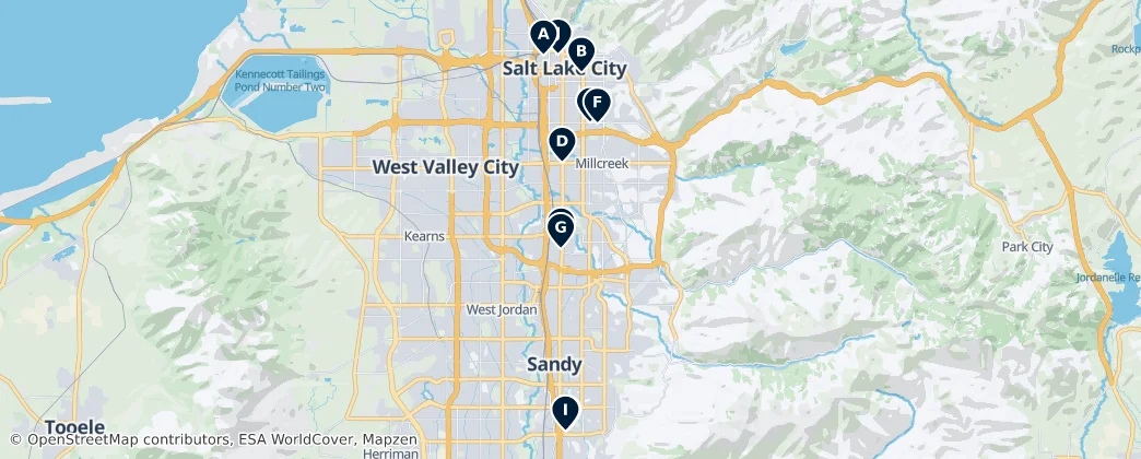Map of Salt Lake City