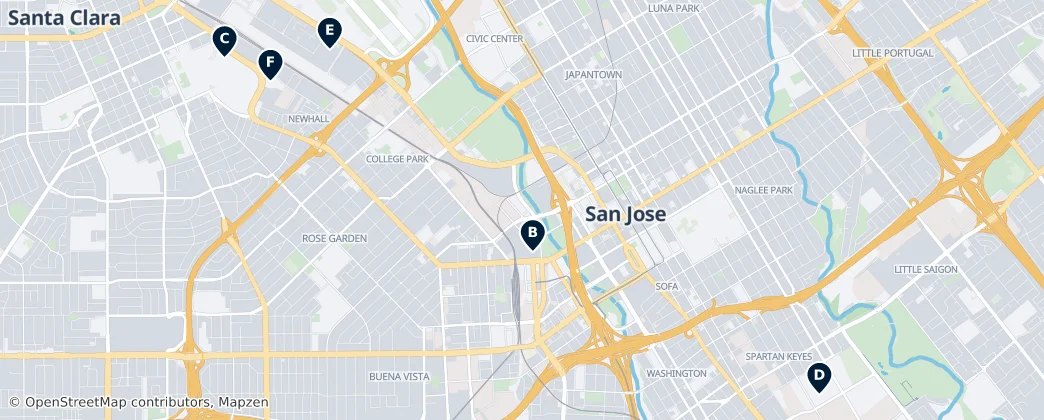 Map of San José