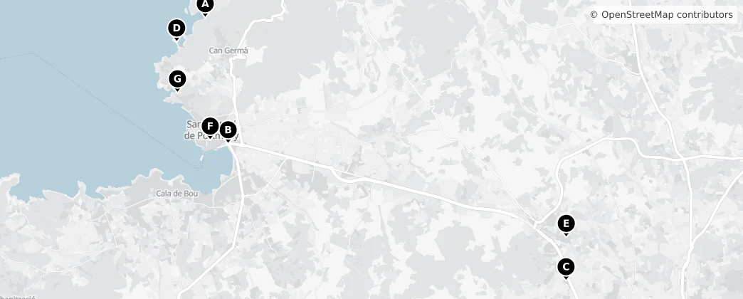Map of Sant Antoni de Portmany