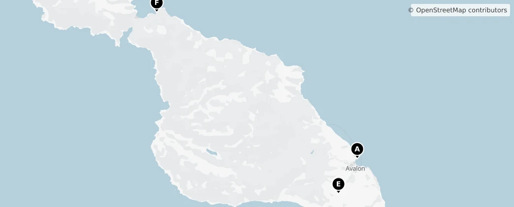 Map of Santa Catalina Island