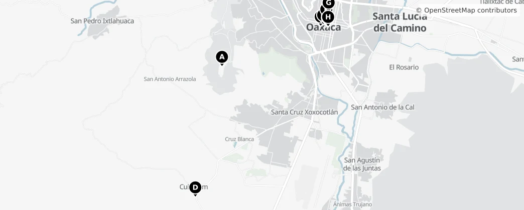 Map of Santa Cruz Xoxocotlán