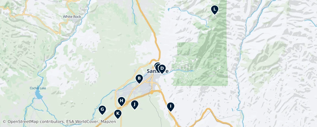 Map of Santa Fe County