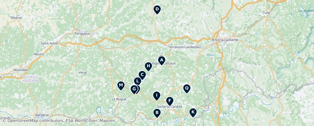 Map of Arrondissement Sarlat-la-Canéda