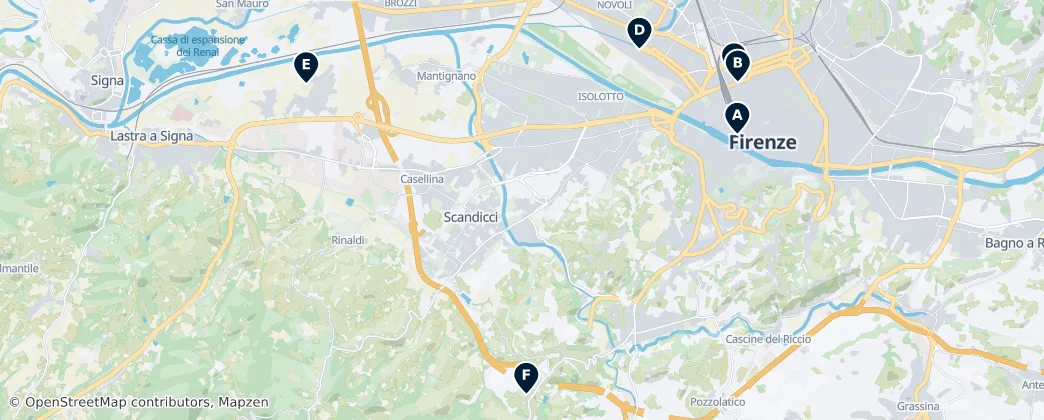 Map of Scandicci