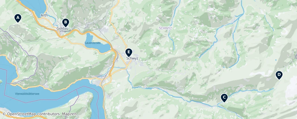 Map of Schwyz District