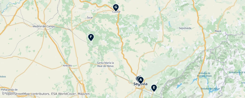 Map of Segovia