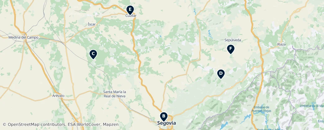 Map of Segovia