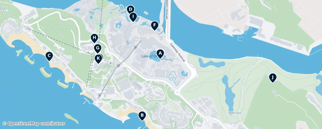 Map of Sentosa