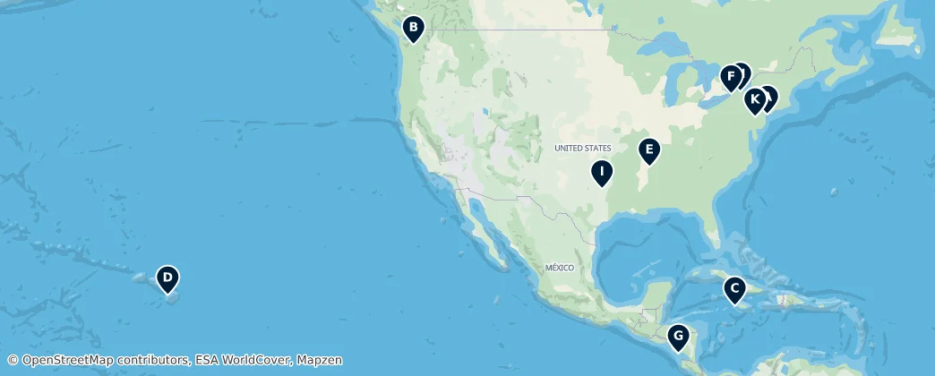 Map of Severní Amerika